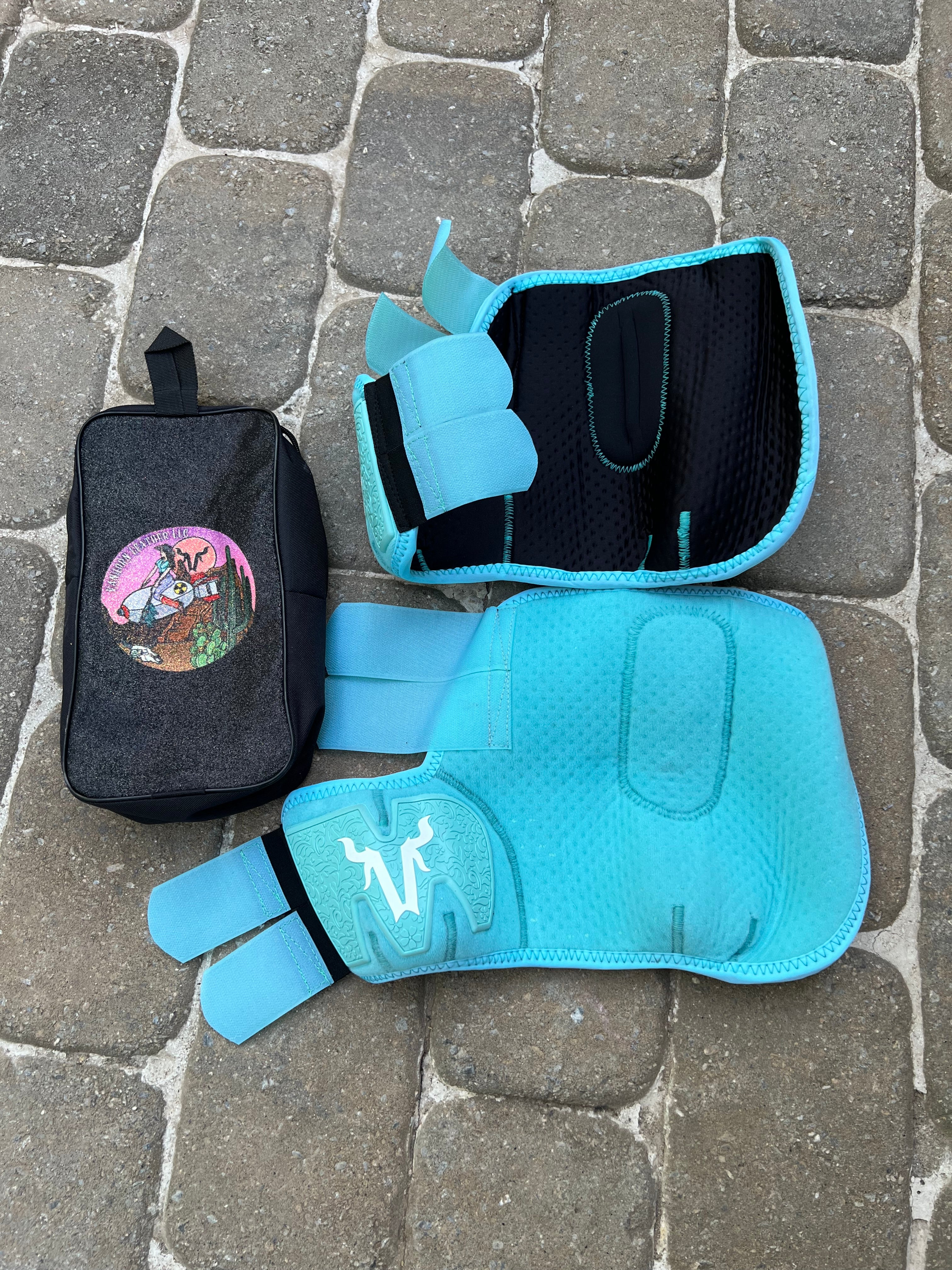 Tiffany blue splint boots