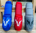Grey splint boots