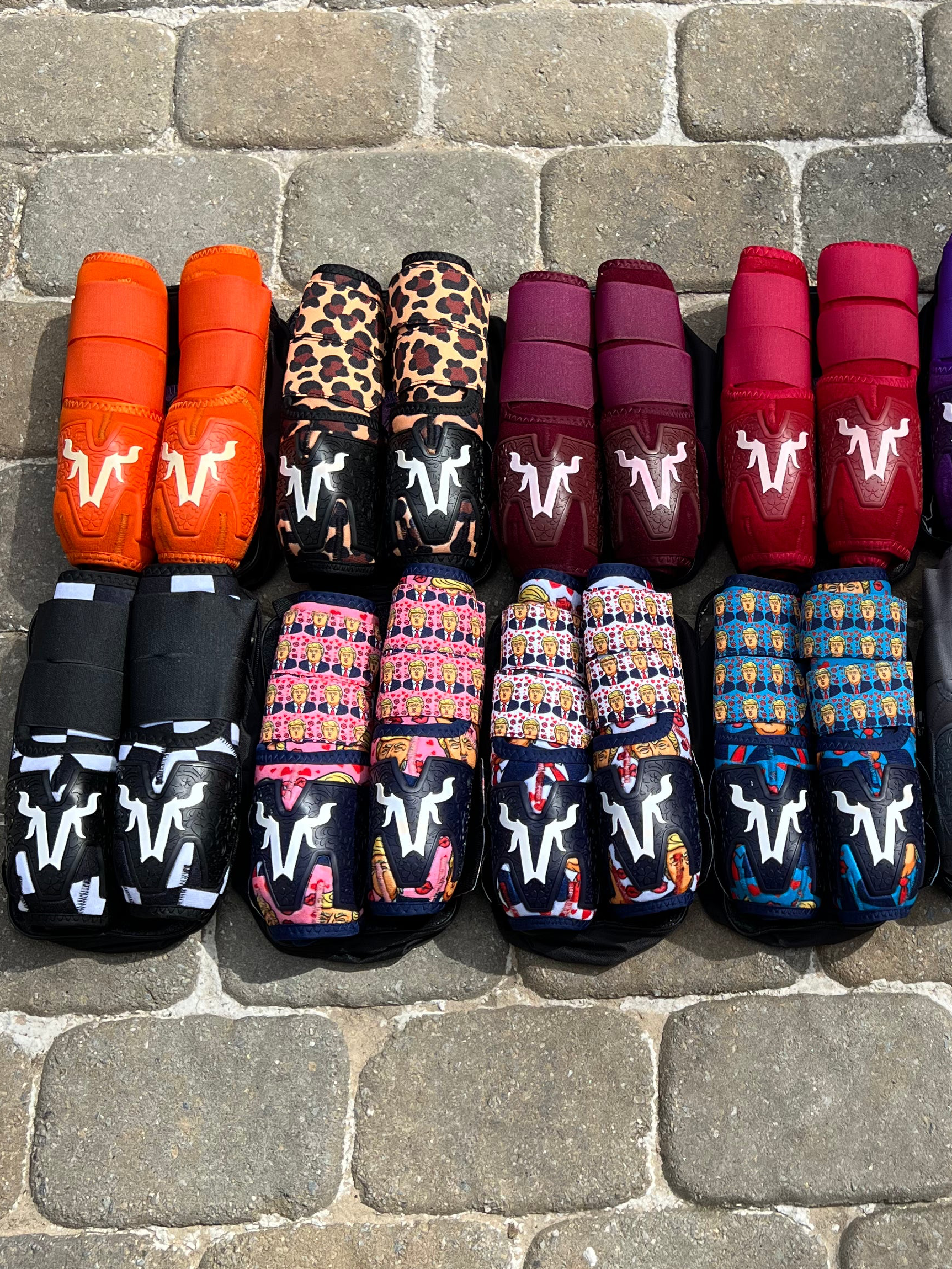 Burgundy Red splint boots