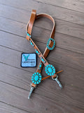 Quick change turquoise bridle