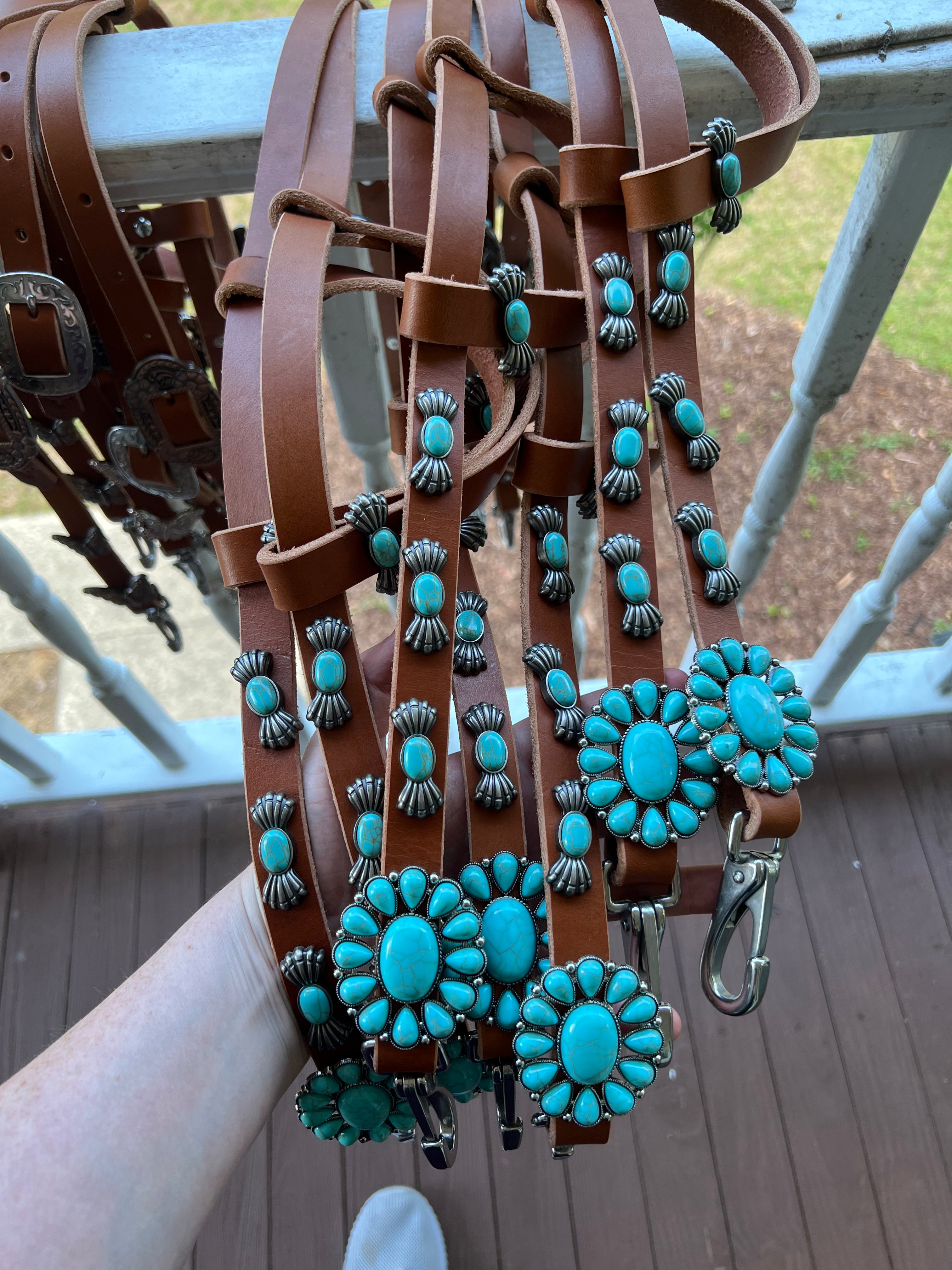 Quick change turquoise bridle