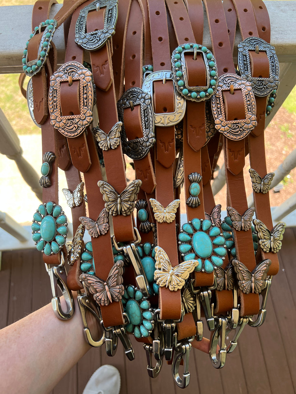 Quick change turquoise bridle