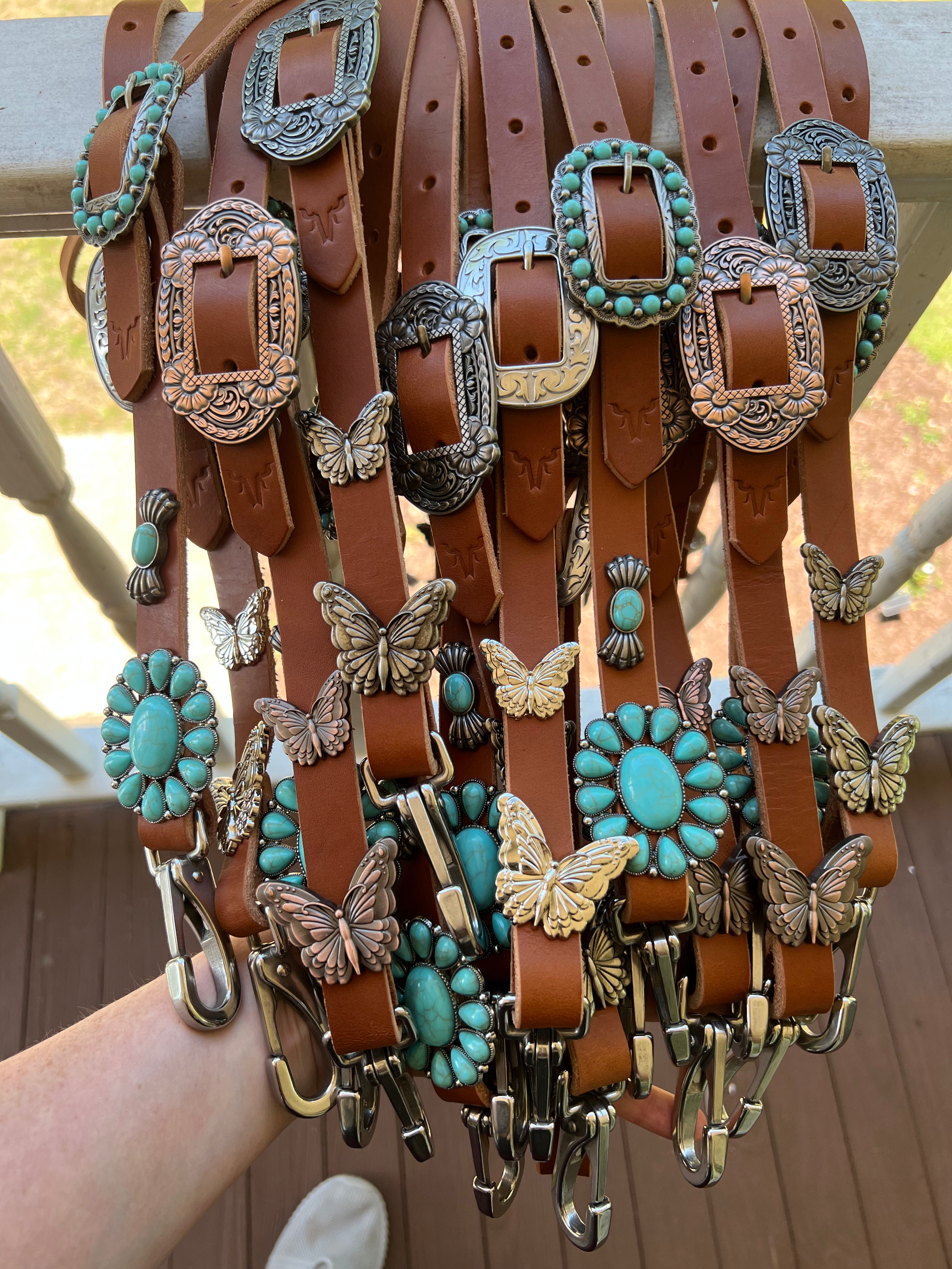 Quick change turquoise bridle